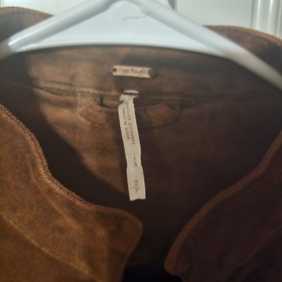Free People Military Style Jacket-Womens-Small-Brown Velvet - Picture 2 of 4